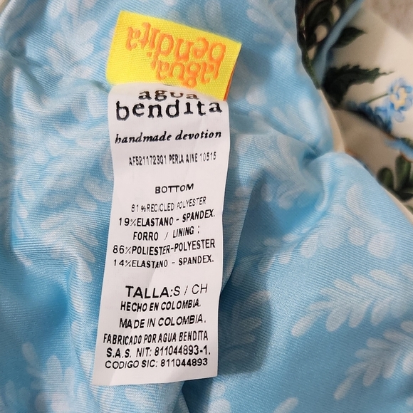 New!Agua Bendita Perla Aine Floral  Bikini Bottom - Picture 11 of 11